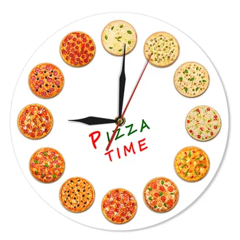 Czas Dla różnych Smakach, Zegar Ścienny do Pizzy, Restauracja Włoska, Kuchnia Wystrój, neapolitański Styl, Włoskie Jedzenie, Uchwyt Sztuka, Kulinarny Prezent