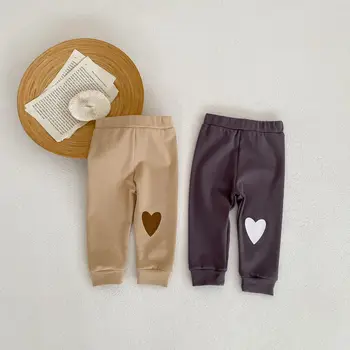 Dziewczyny, Na Co Dzień Proste Legginsy Dla Chłopców Dla Dzieci Jeans Stretch Cienkie Spodnie 2023 Nowe Dziecko Słodkie Łaty Uniwersalne Bawełniane Spodnie