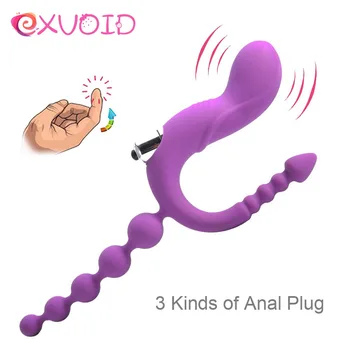 EXVOID Kulki Analne Wibrator Masażer Prostaty Silikonowy Korek Analny Elegancki Wibrator Analny Sex Zabawki dla Kobiet Dildo Produkty Dla Dorosłych