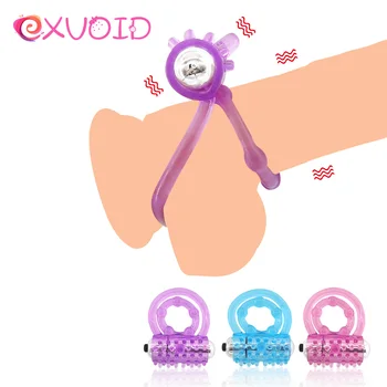 EXVOID Sex Zabawki dla Mężczyzn Erekcja Kula Wibrator Jelly Kogut Pierścienie Stymulują Łechtaczkę Erotyczne Długie Przedmioty Dla Dorosłych Czas Opóźnienia